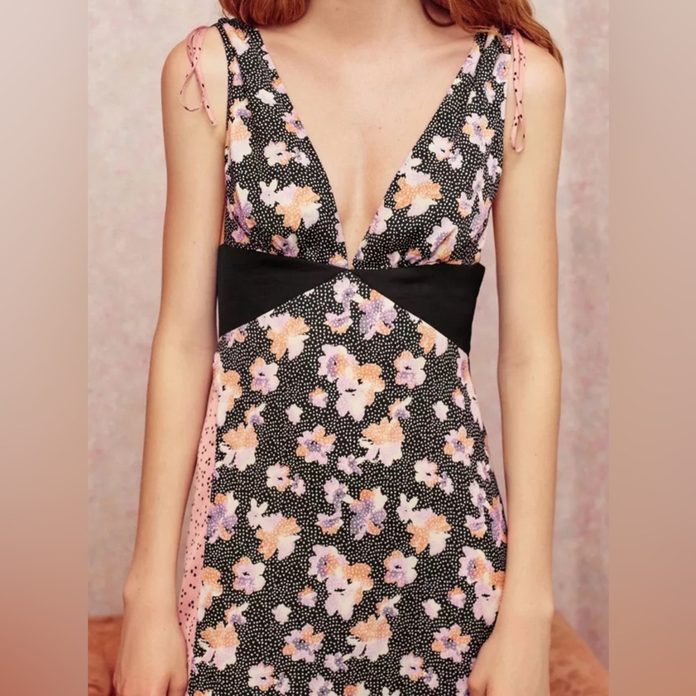 Urban Outfitters Ryker Mixed Print Midi Dress